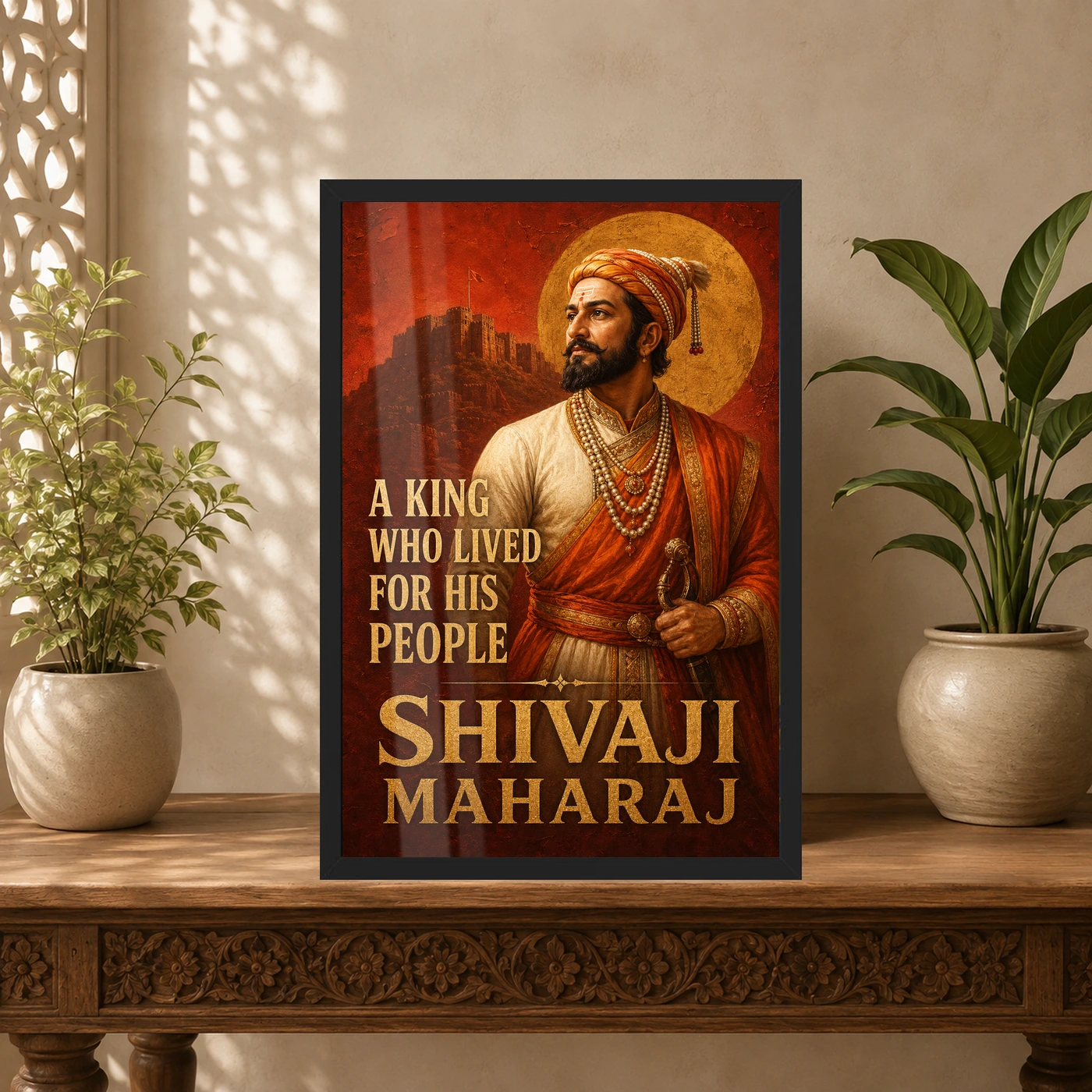 Shivaji Maharaj King Who Lived for His People Photo Frame, view 5