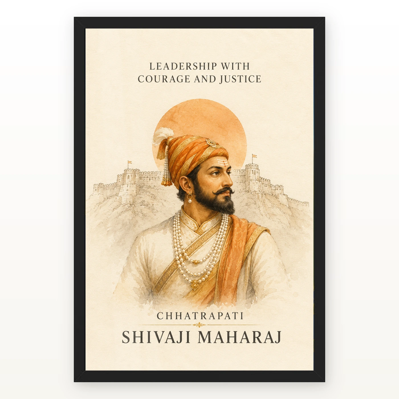 Shivaji Maharaj Leadership Courage Justice Photo Frame