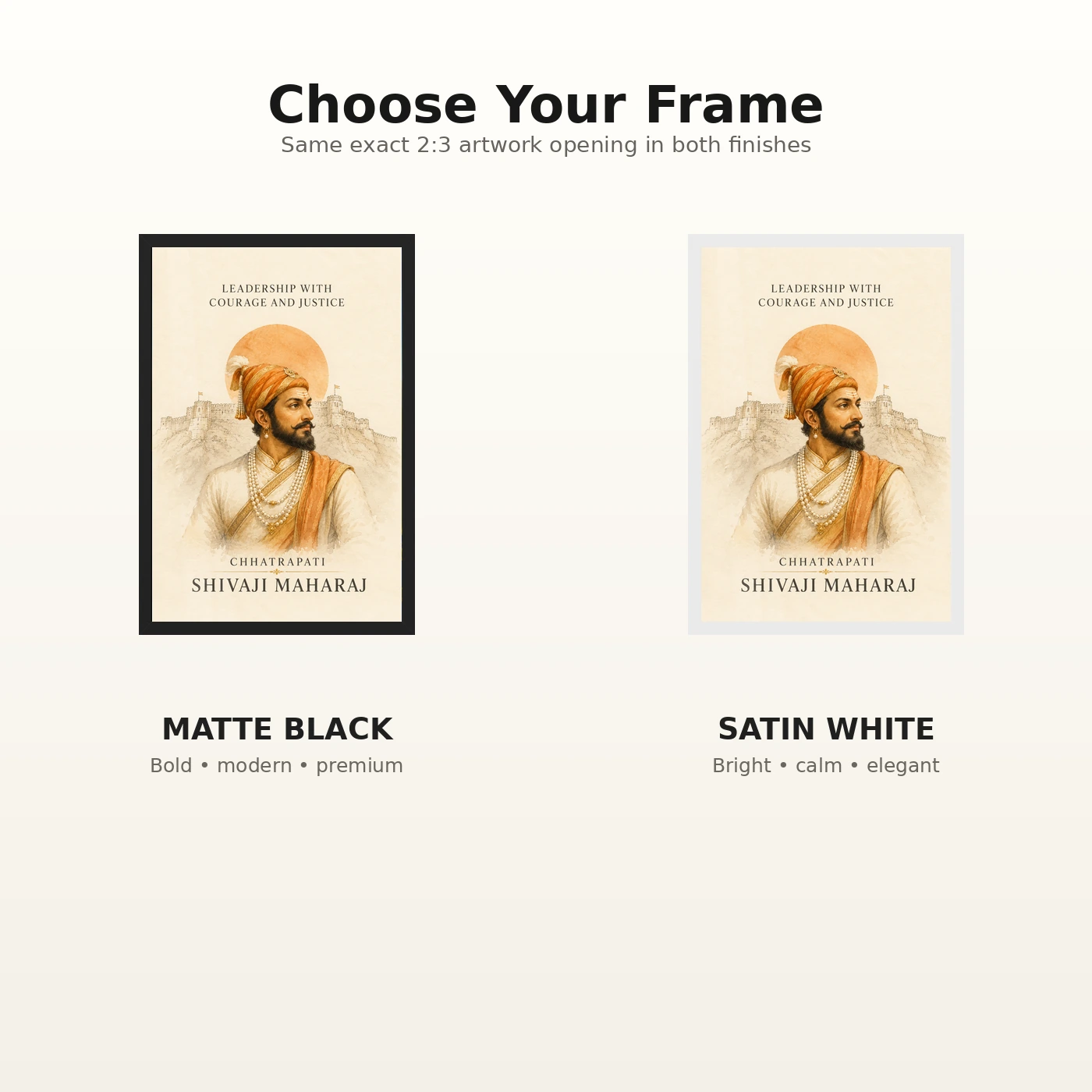 Shivaji Maharaj Leadership Courage Justice Photo Frame, view 7