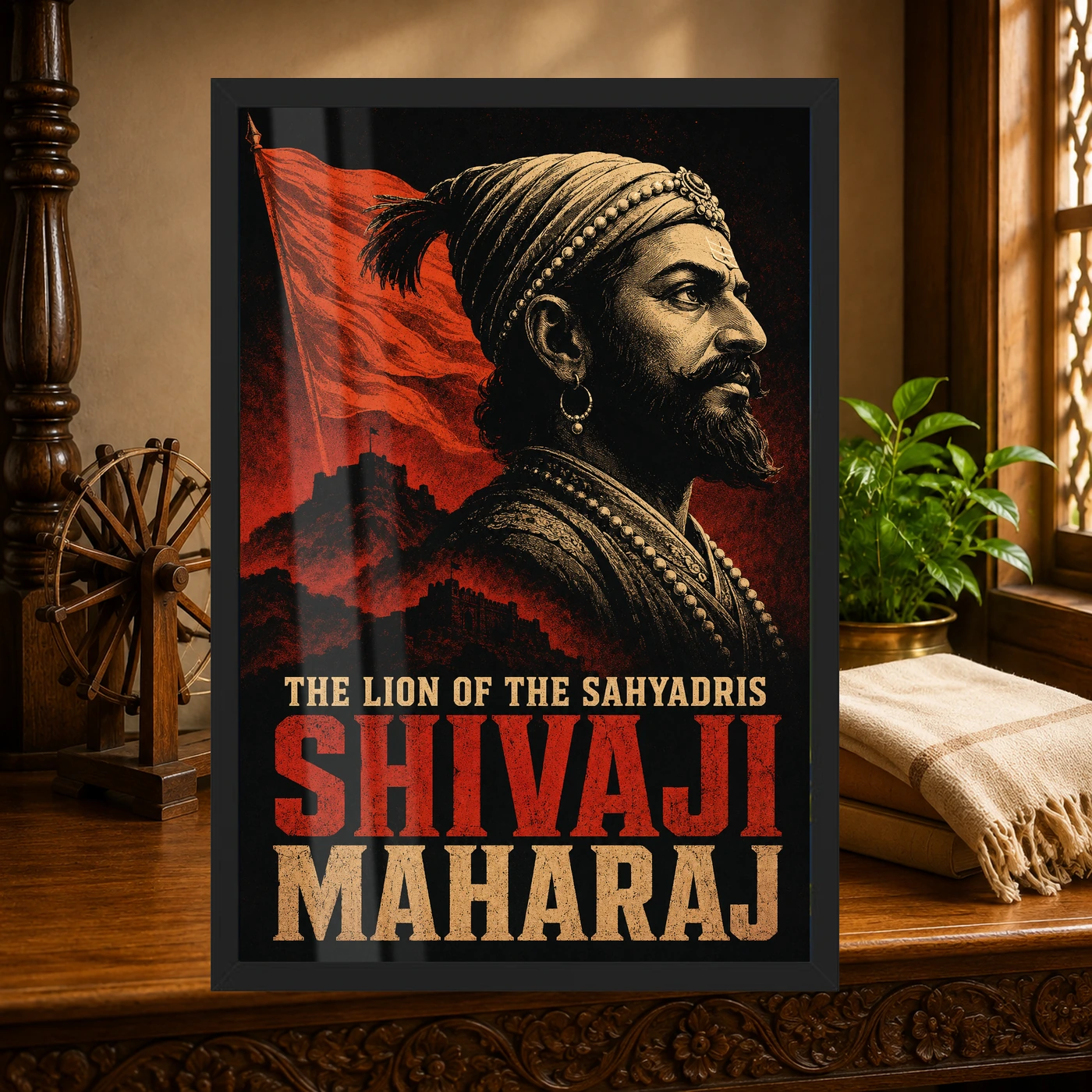 Shivaji Maharaj Lion of the Sahyadris Photo Frame, view 4