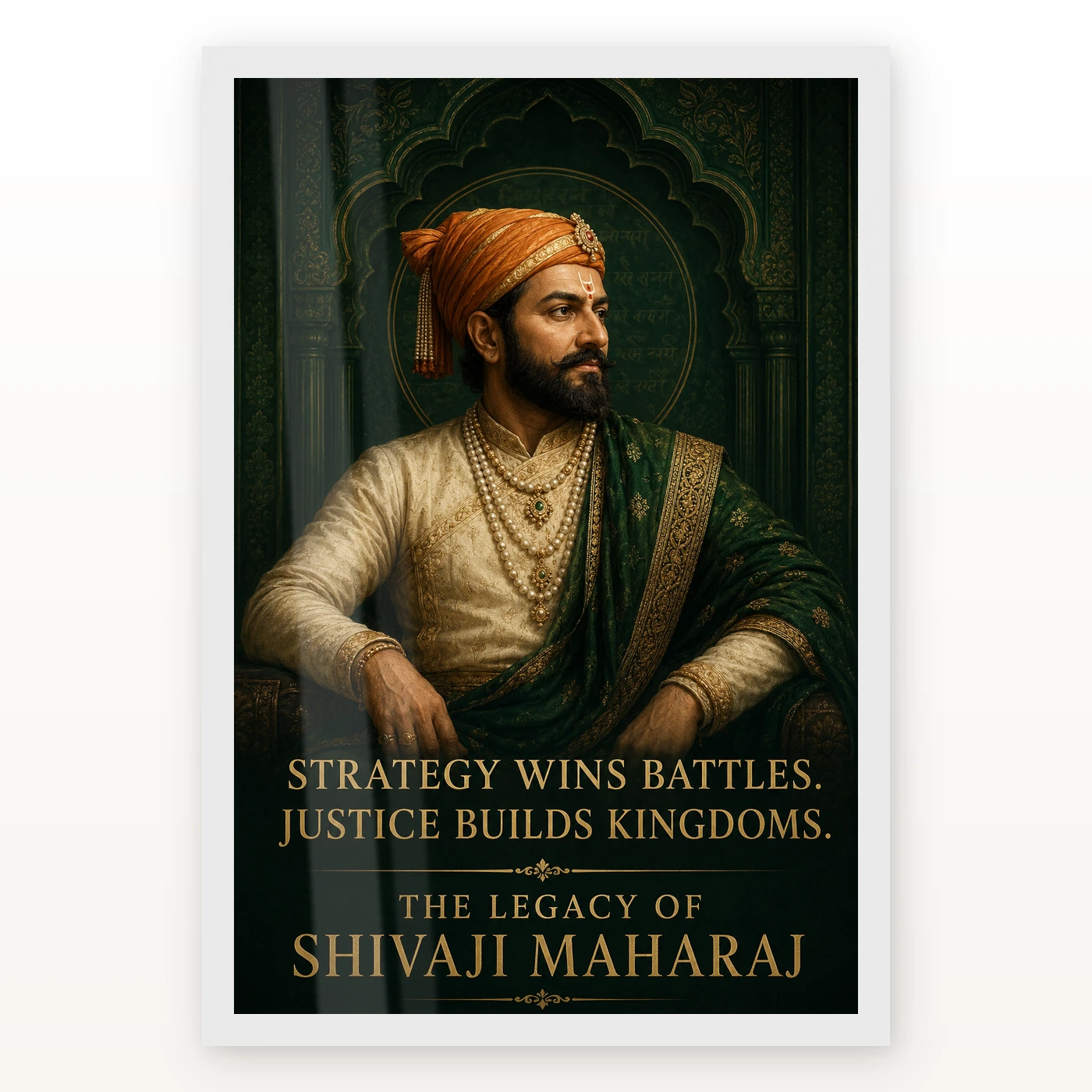 Shivaji Maharaj Strategy and Justice Premium Photo Frame, view 2