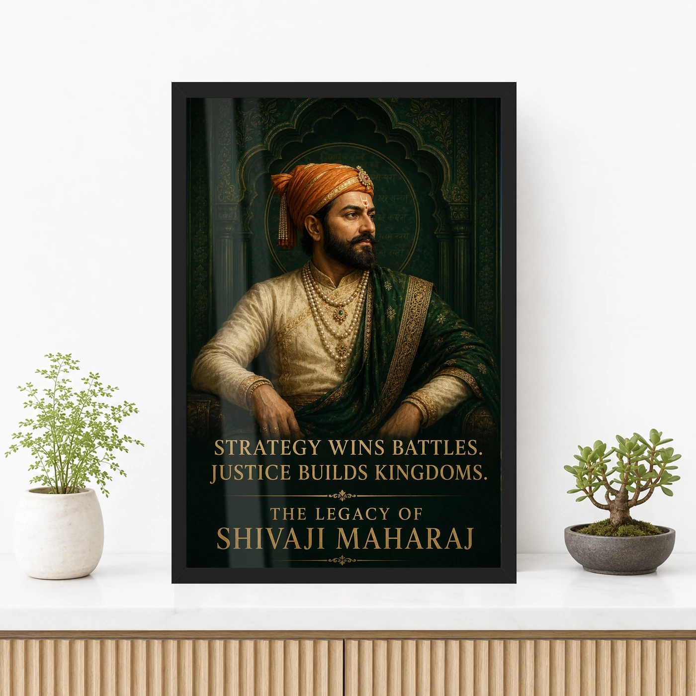 Shivaji Maharaj Strategy and Justice Premium Photo Frame, view 3
