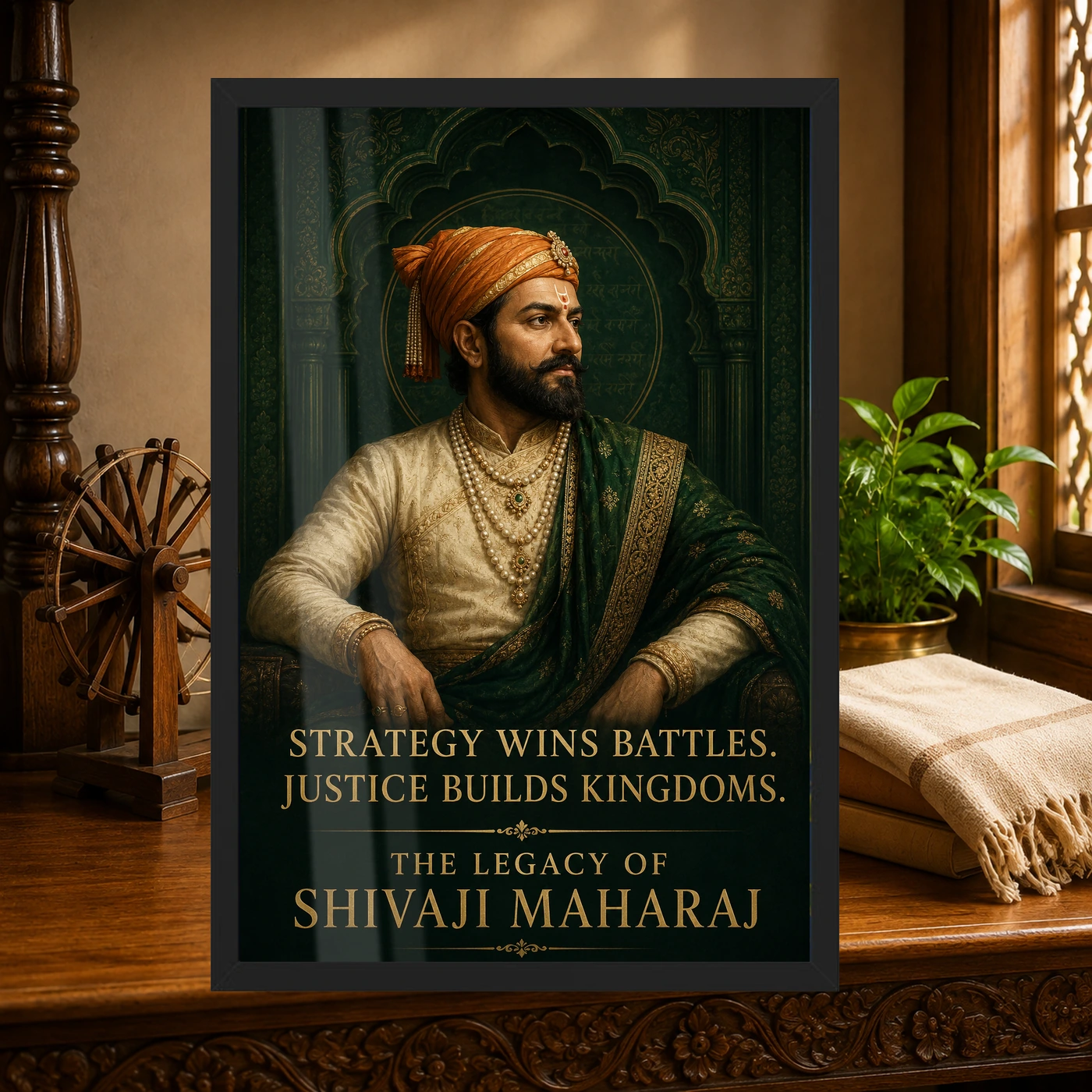Shivaji Maharaj Strategy and Justice Premium Photo Frame, view 4