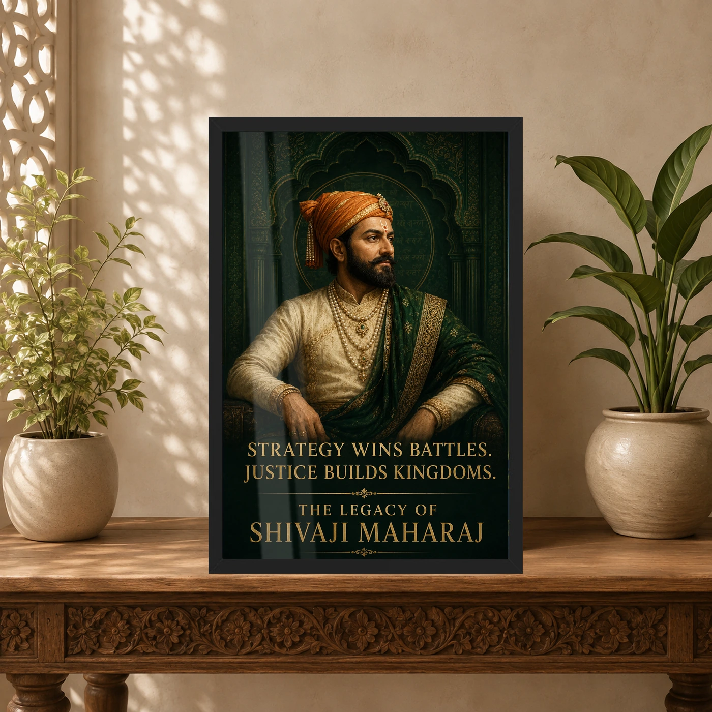 Shivaji Maharaj Strategy and Justice Premium Photo Frame, view 5