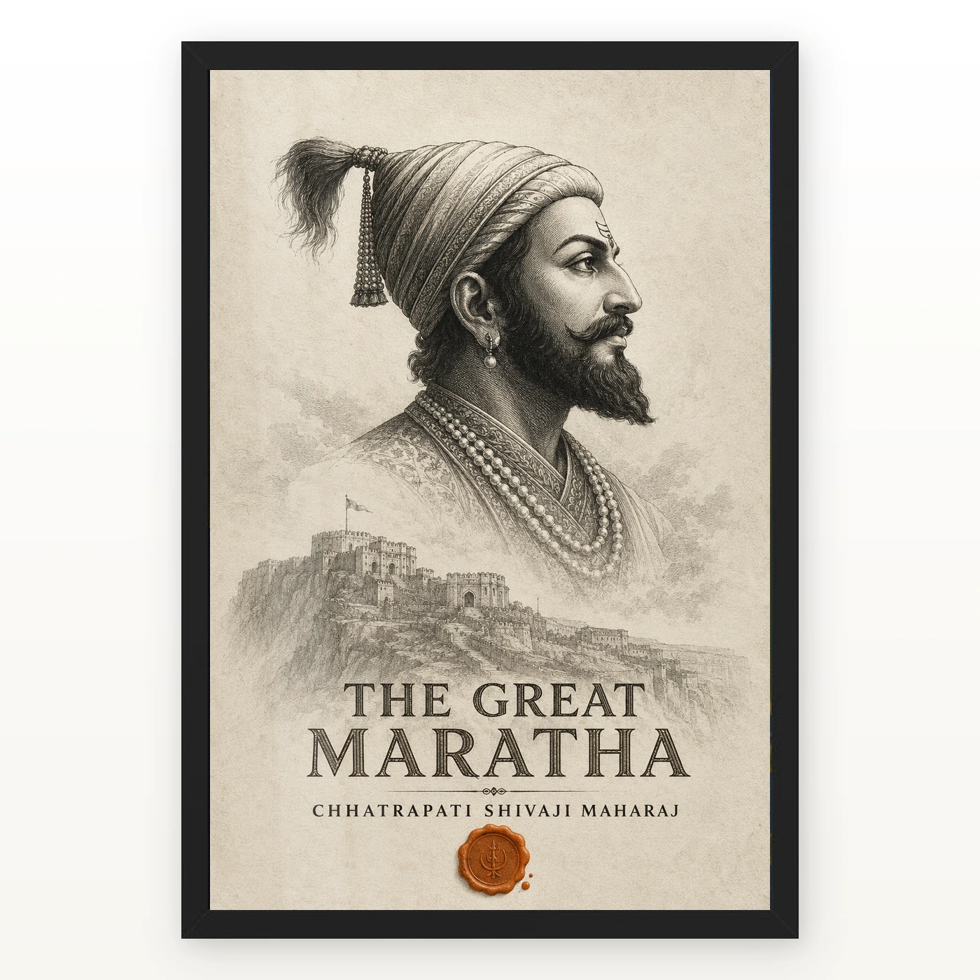 Shivaji Maharaj The Great Maratha Engraving Photo Frame