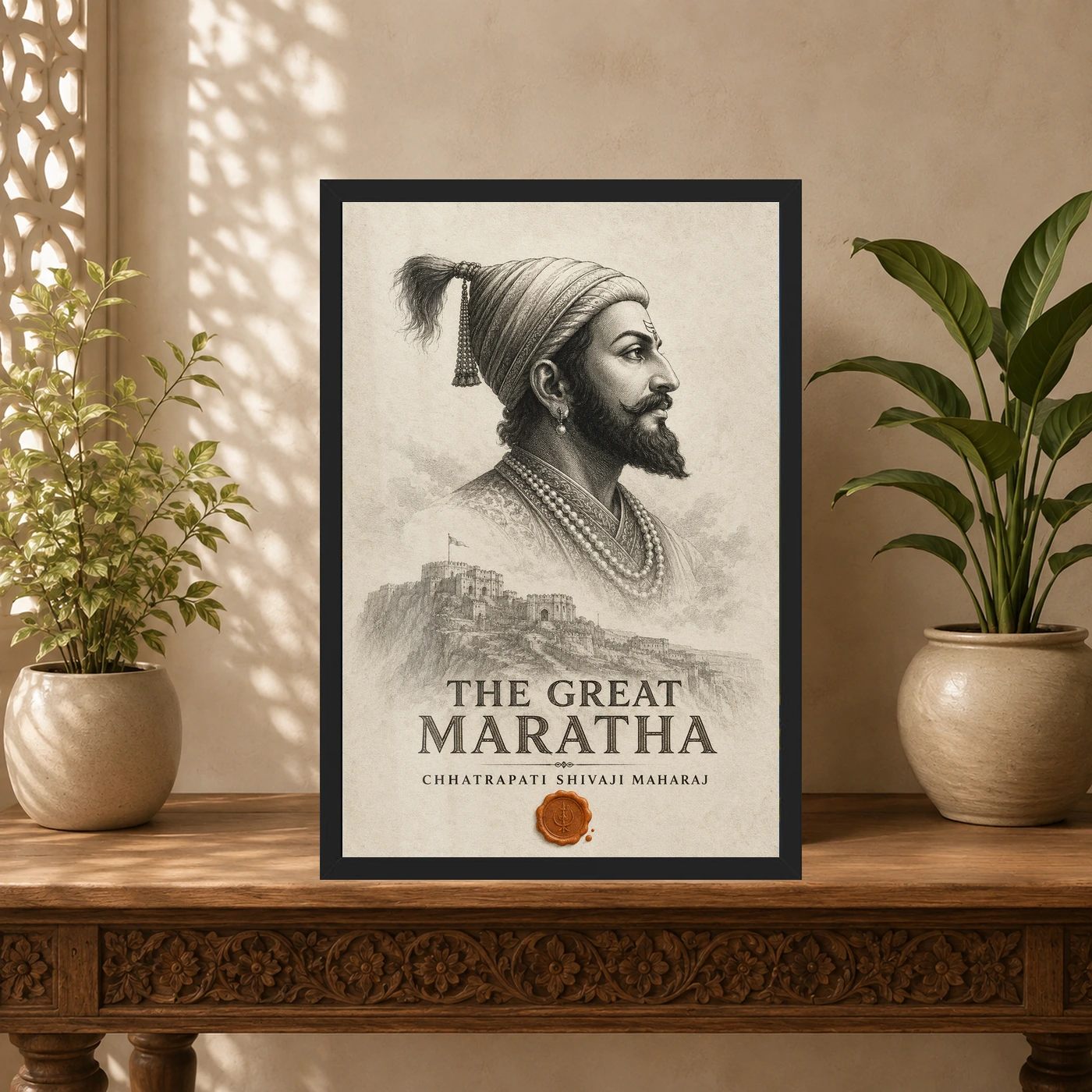 Shivaji Maharaj The Great Maratha Engraving Photo Frame, view 5