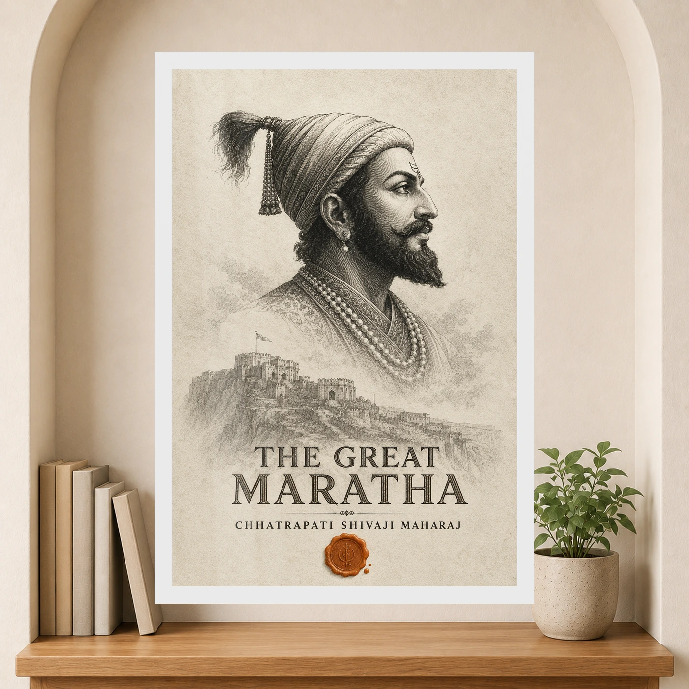 Shivaji Maharaj The Great Maratha Engraving Photo Frame, view 6