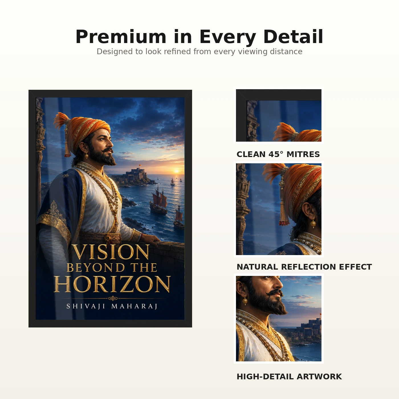 Shivaji Maharaj Vision Beyond the Horizon Photo Frame, view 9