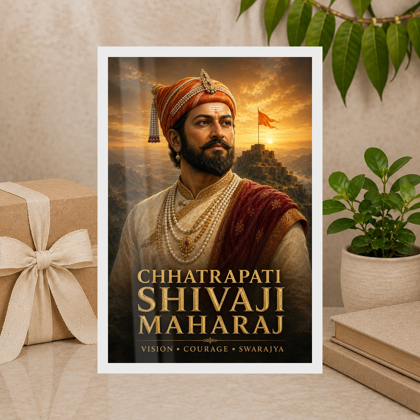 Shivaji Maharaj Vision Courage Swarajya Premium Photo Frame, view 10