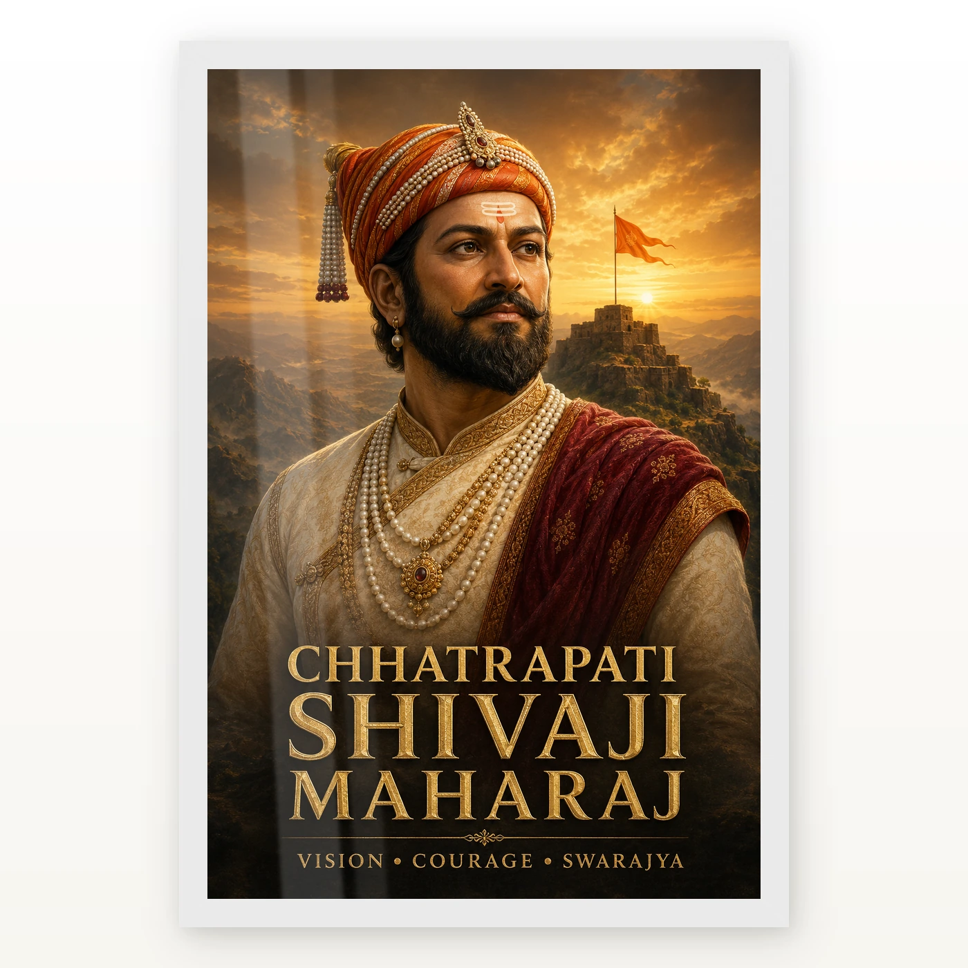 Shivaji Maharaj Vision Courage Swarajya Premium Photo Frame, view 2