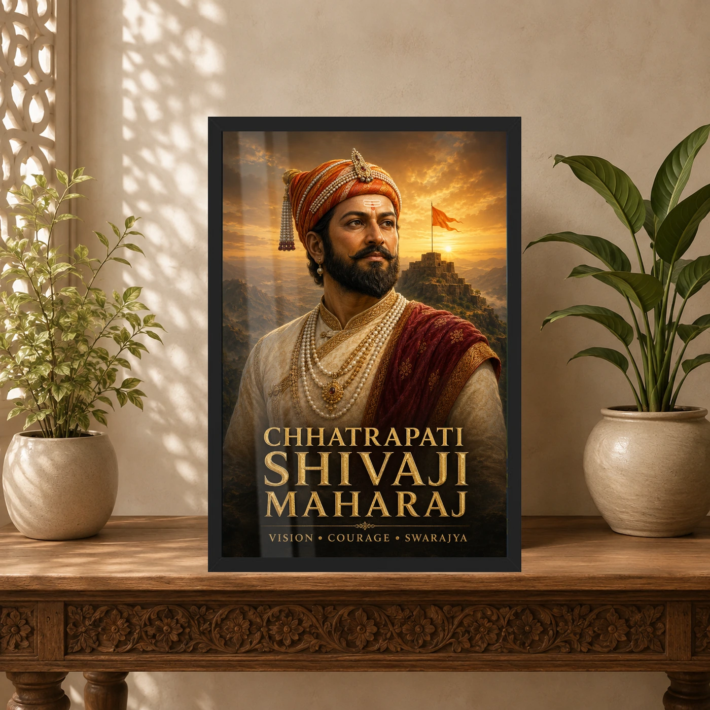 Shivaji Maharaj Vision Courage Swarajya Premium Photo Frame, view 5