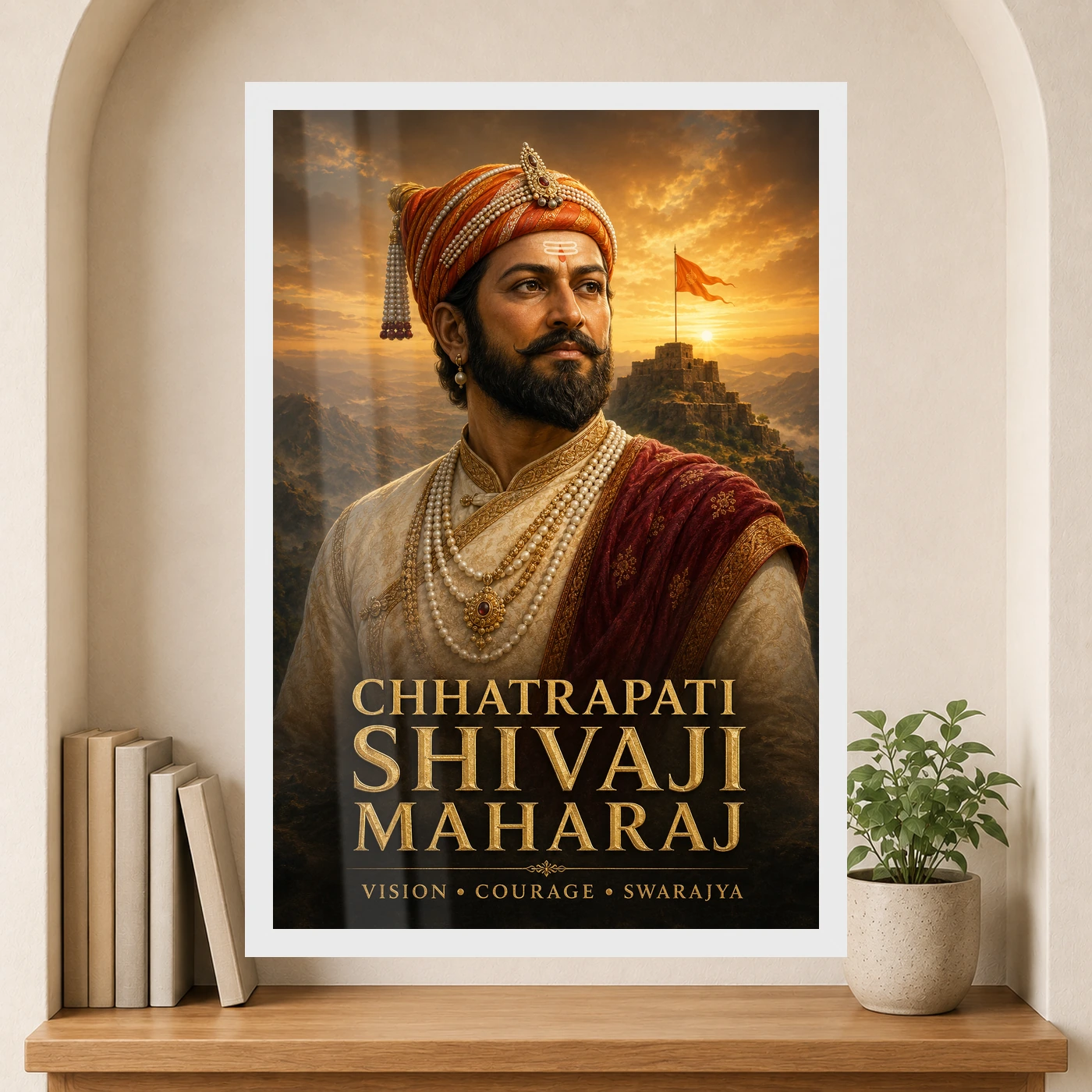 Shivaji Maharaj Vision Courage Swarajya Premium Photo Frame, view 6