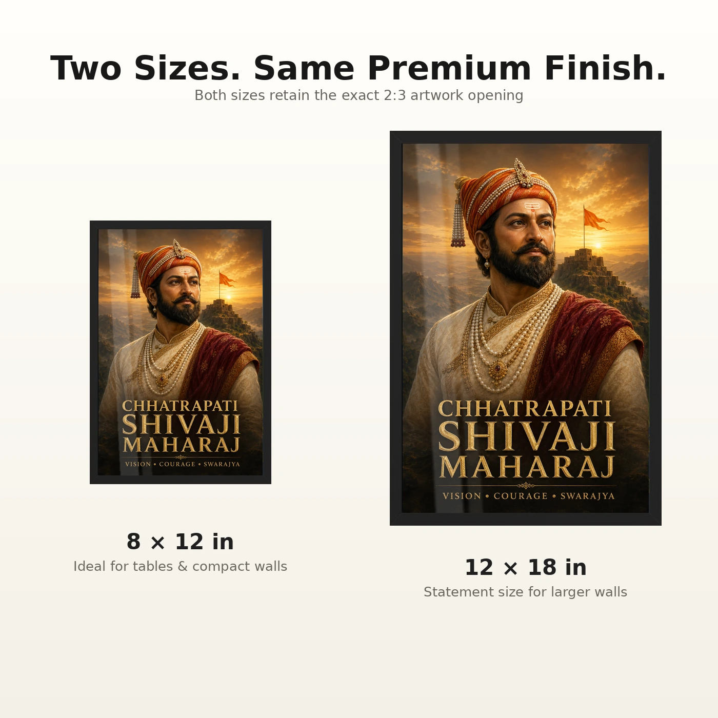 Shivaji Maharaj Vision Courage Swarajya Premium Photo Frame, view 8