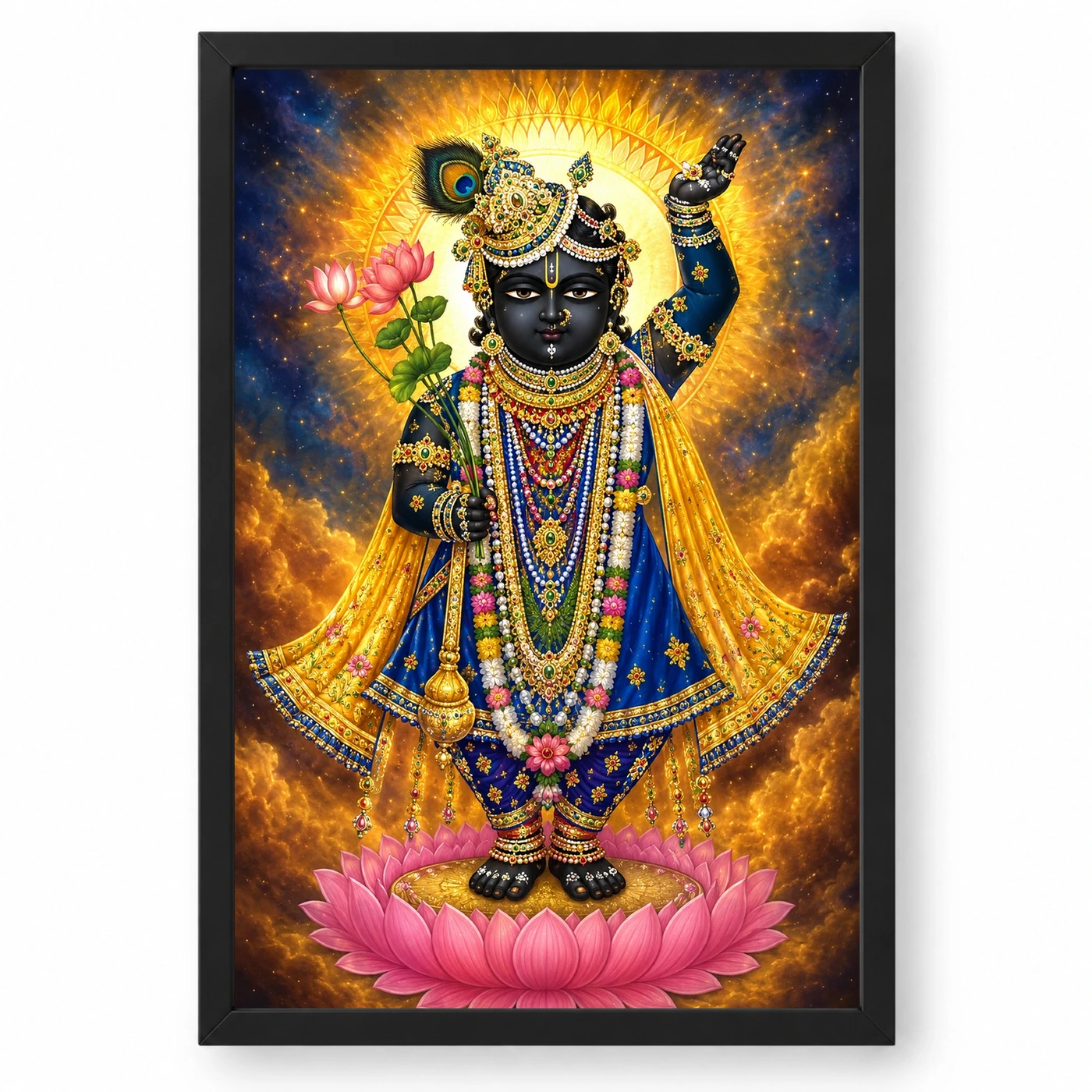 Shrinathji Cosmic Celestial Aura Photo Frame