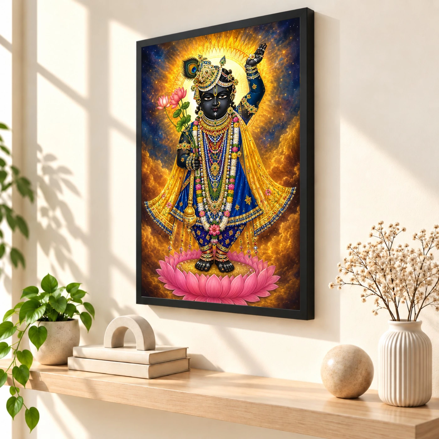 Shrinathji Cosmic Celestial Aura Photo Frame, view 2