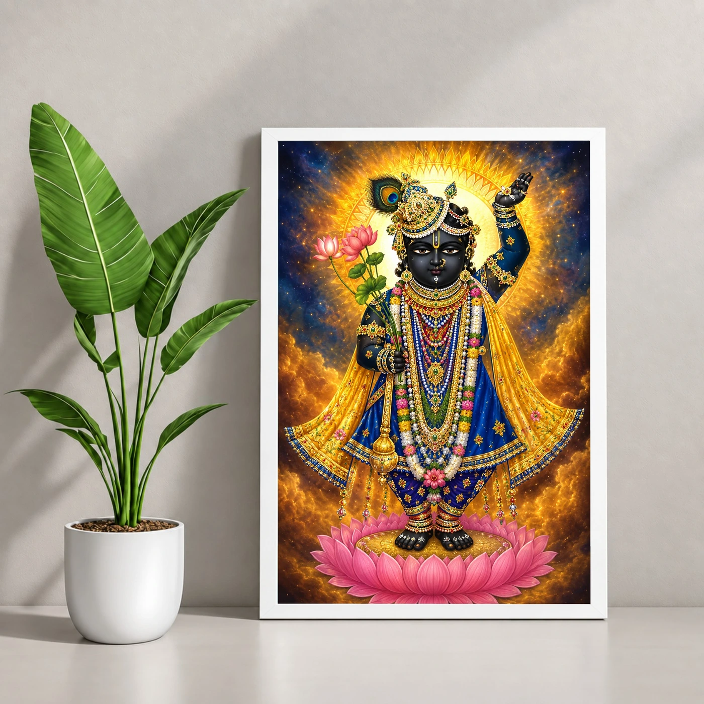 Shrinathji Cosmic Celestial Aura Photo Frame, view 4