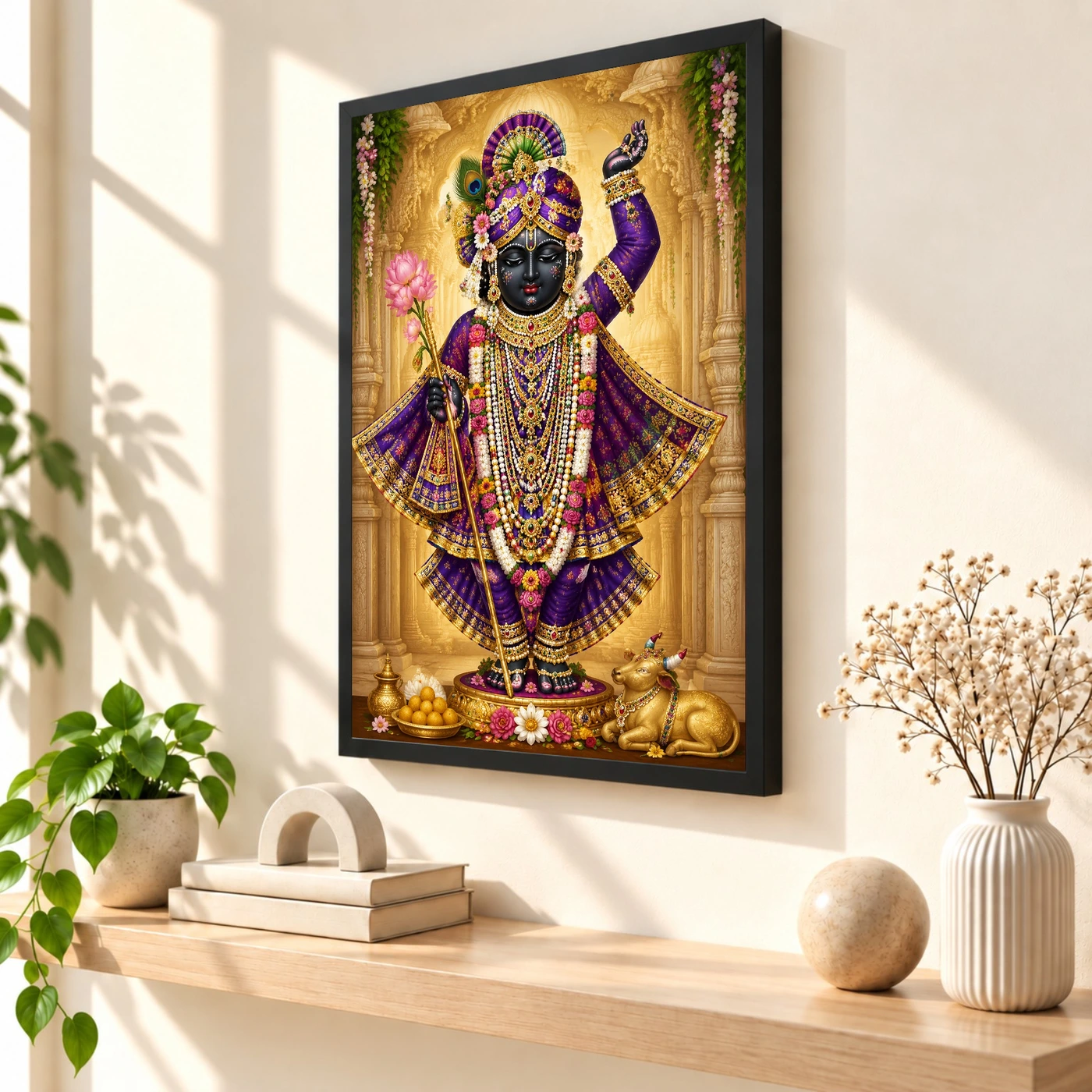 Shrinathji Heritage Temple Architecture Backdrop Photo Frame, view 2