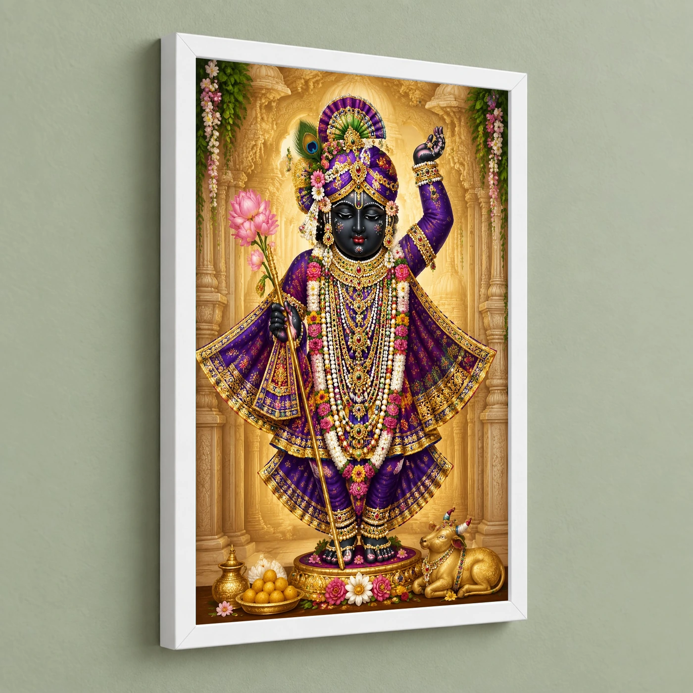 Shrinathji Heritage Temple Architecture Backdrop Photo Frame, view 5