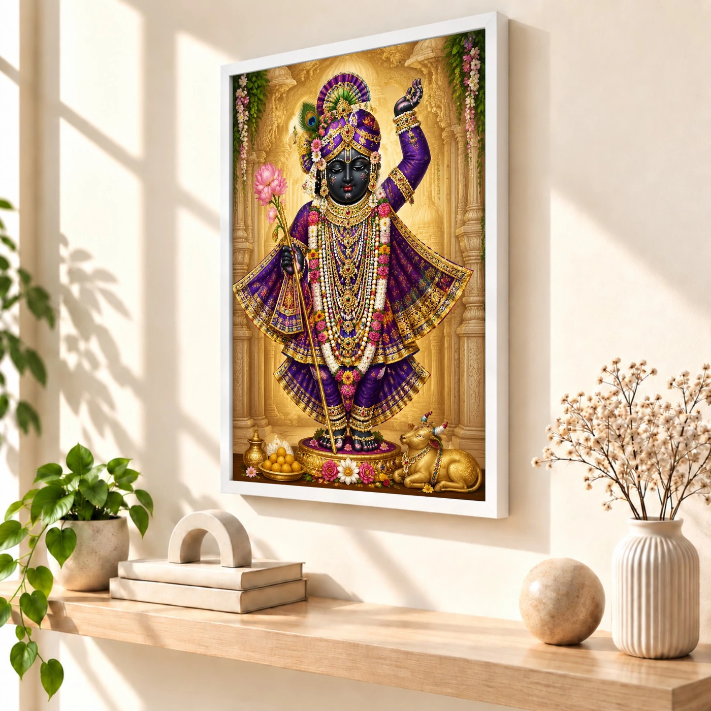 Shrinathji Heritage Temple Architecture Backdrop Photo Frame, view 7