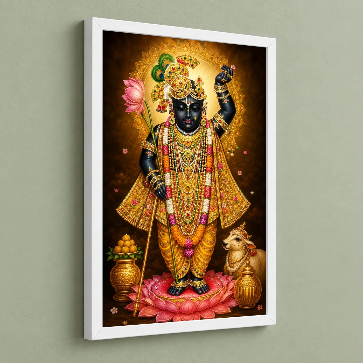 Shrinathji Royal Jewel-Toned Portrait Photo Frame, view 5