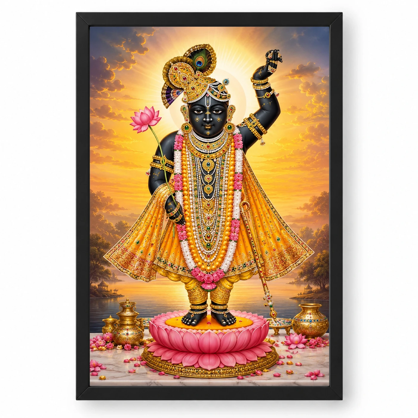 Shrinathji Serene Sunrise Blessing Photo Frame