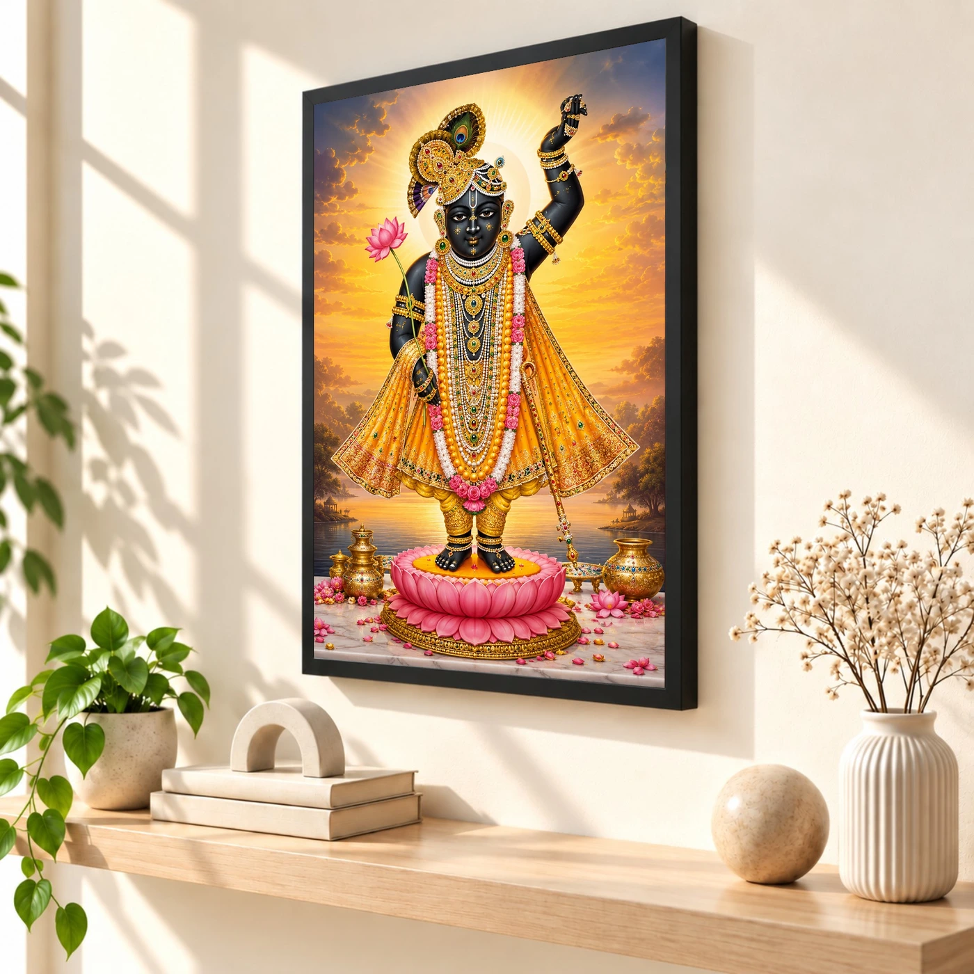 Shrinathji Serene Sunrise Blessing Photo Frame, view 2