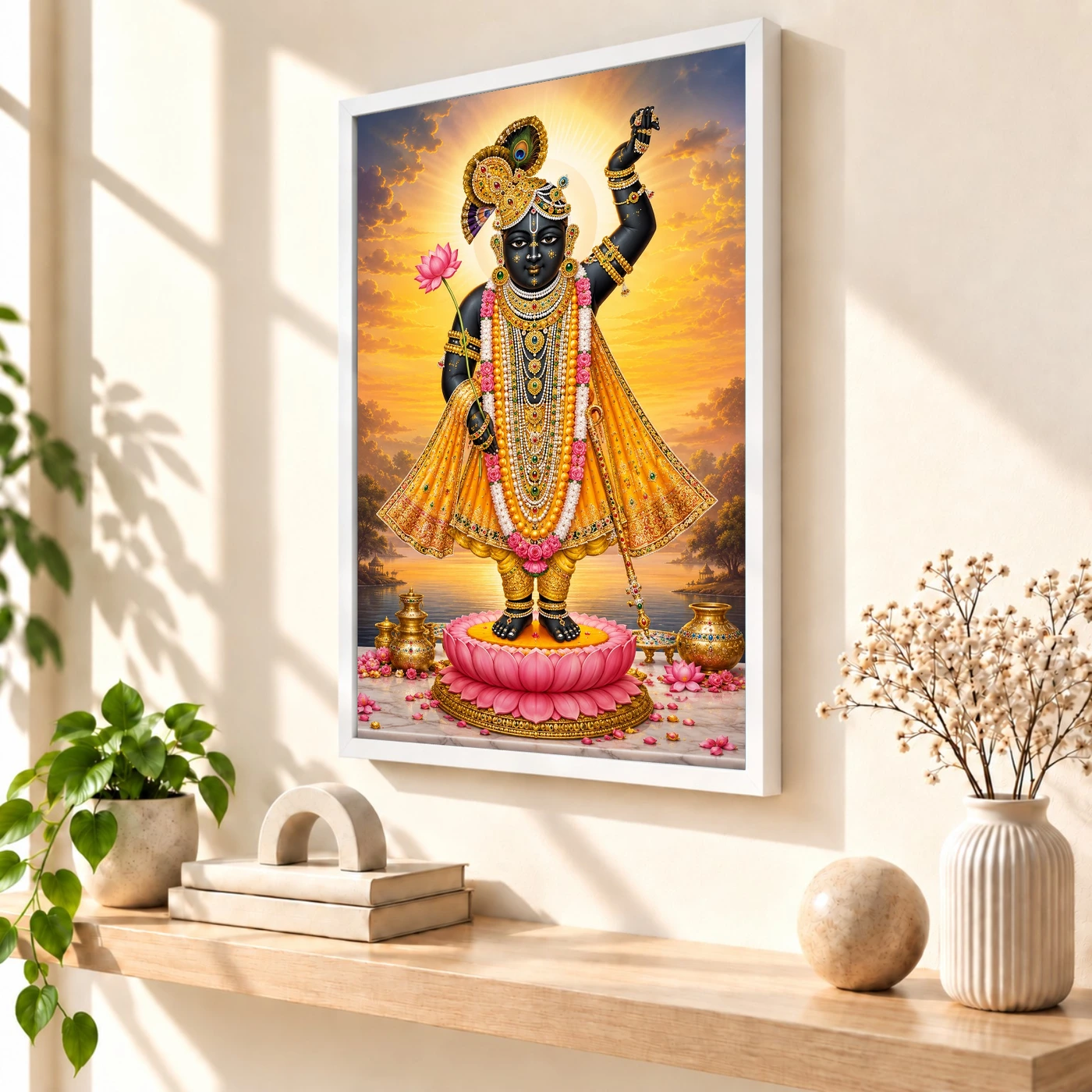 Shrinathji Serene Sunrise Blessing Photo Frame, view 7