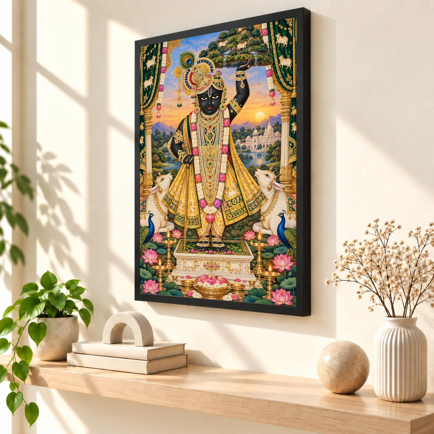Shrinathji Vivid Premium Spiritual Poster Art Photo Frame, view 2