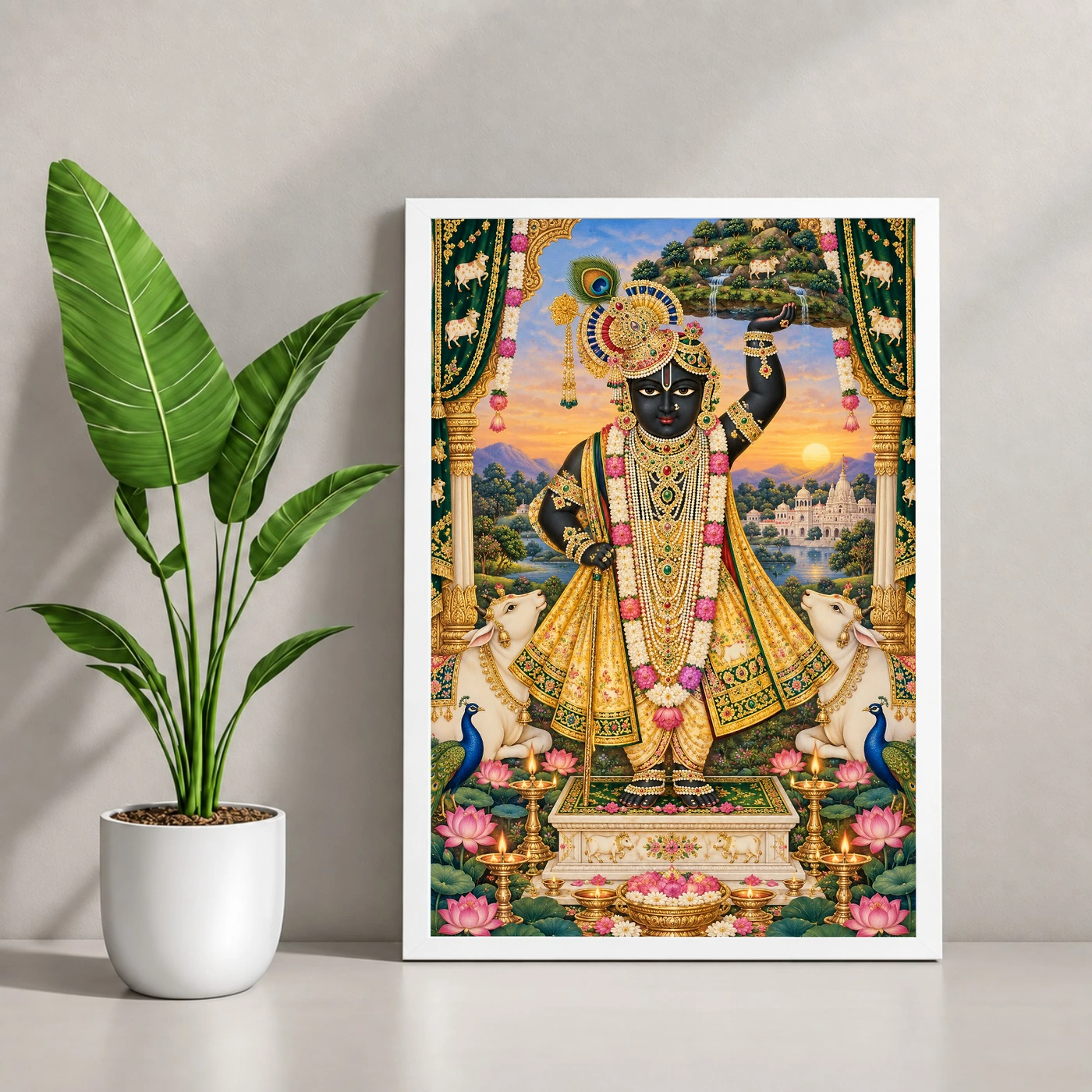 Shrinathji Vivid Premium Spiritual Poster Art Photo Frame, view 4