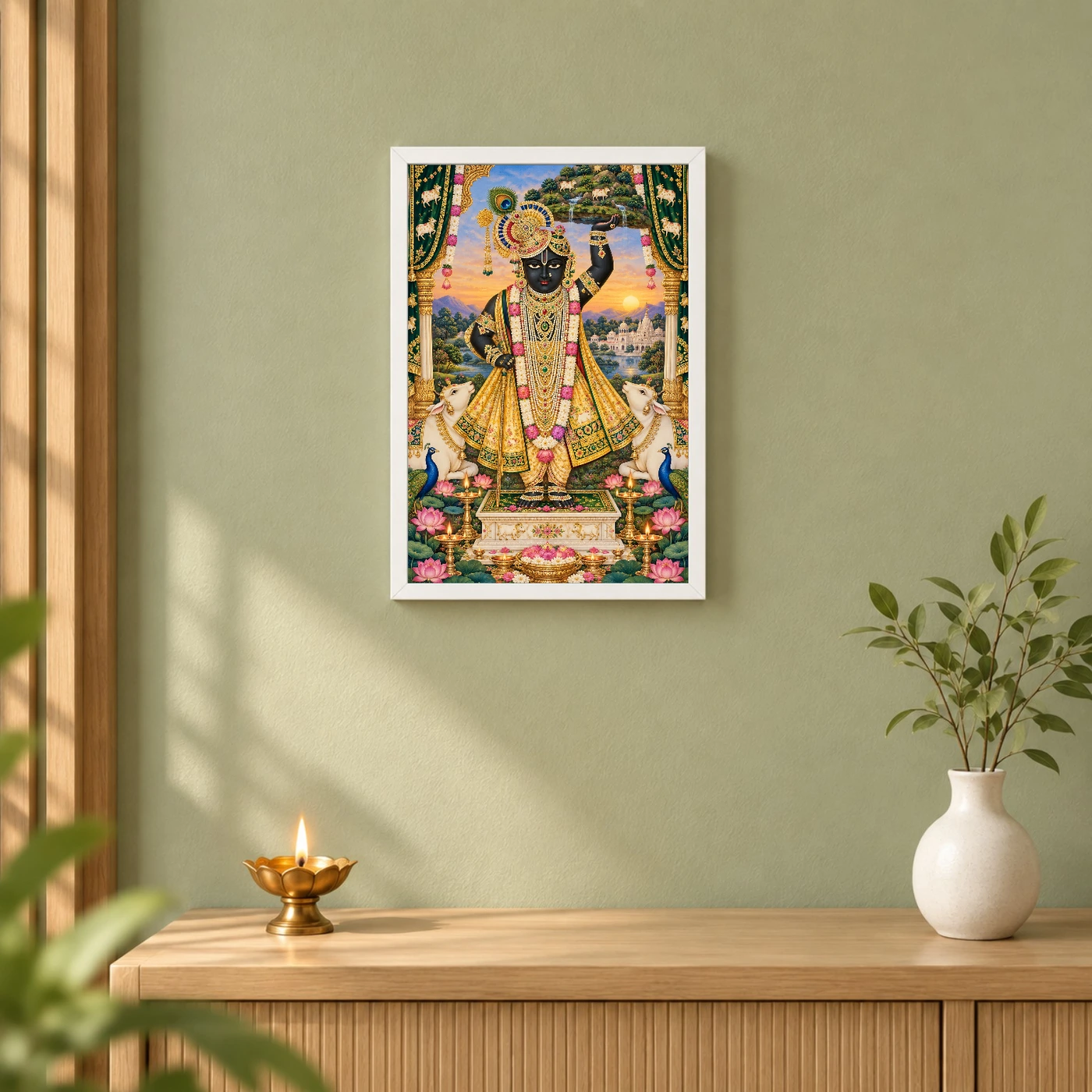 Shrinathji Vivid Premium Spiritual Poster Art Photo Frame, view 6