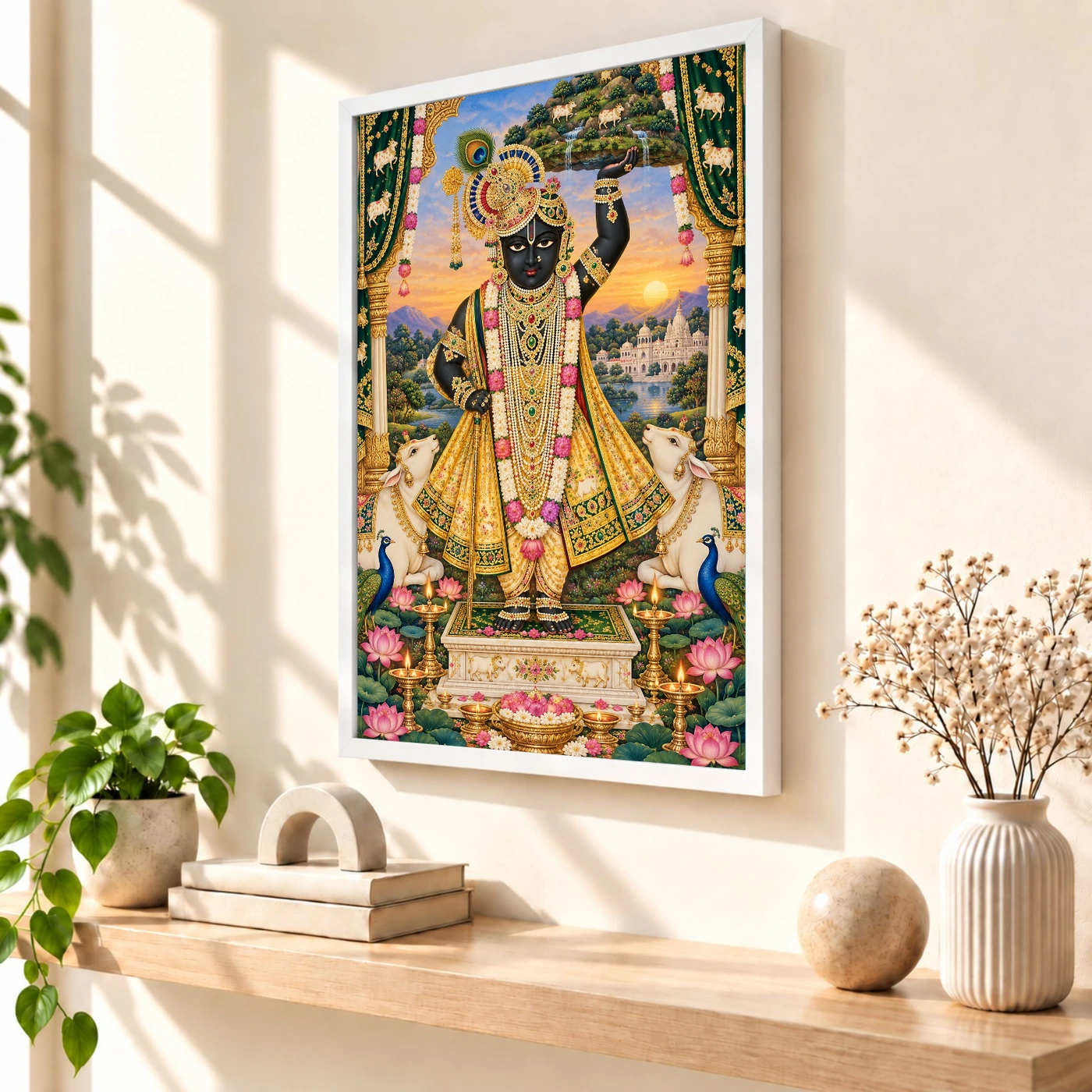 Shrinathji Vivid Premium Spiritual Poster Art Photo Frame, view 7