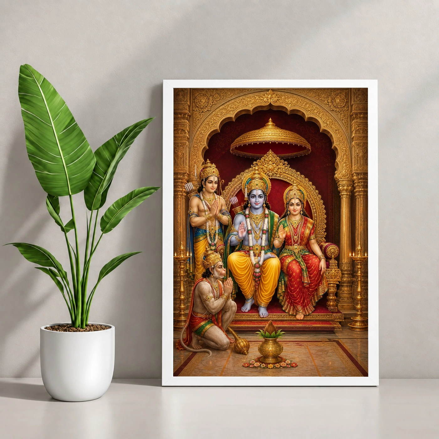 Sita Ram with Hanuman — Eternal Devotion Frame, view 4