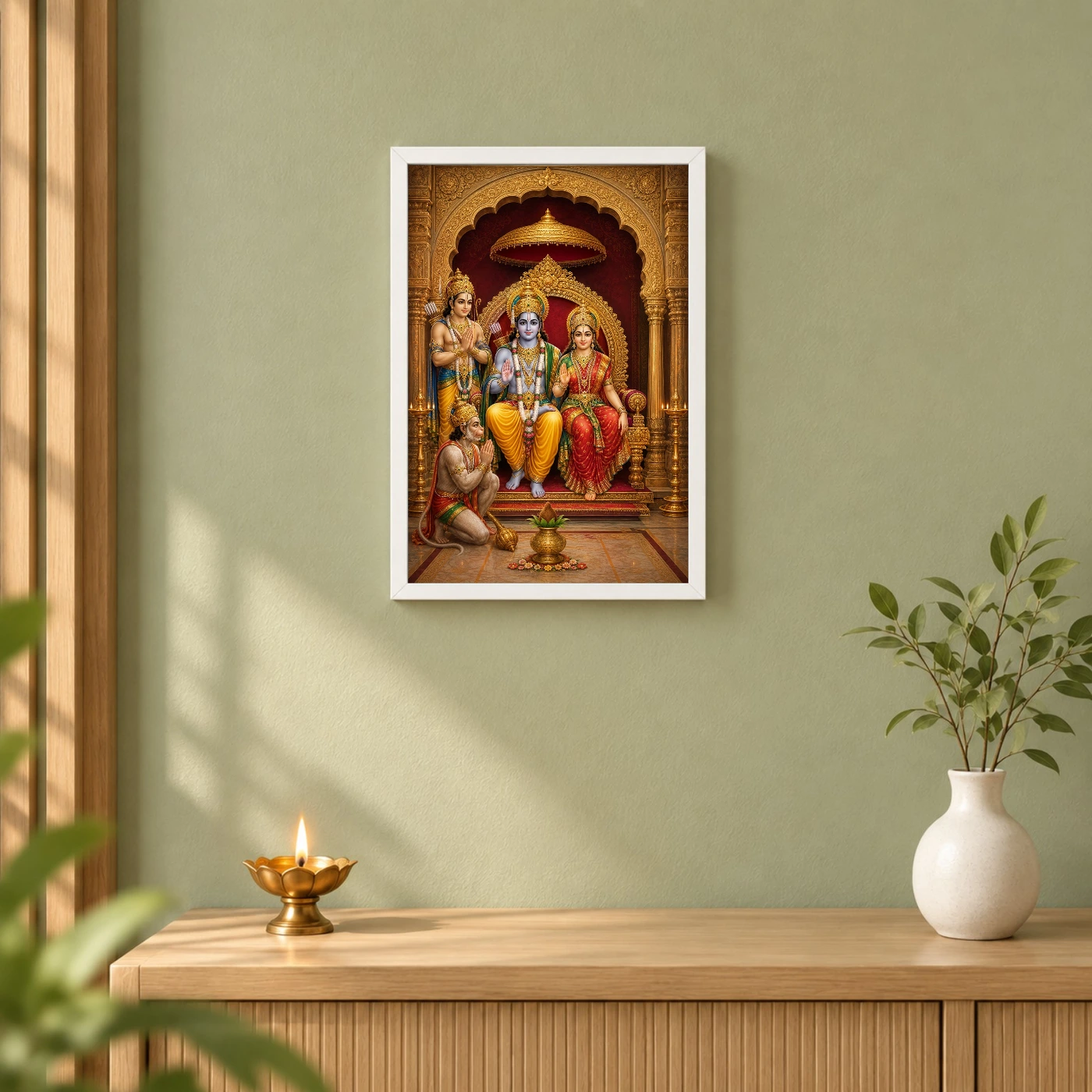 Sita Ram with Hanuman — Eternal Devotion Frame, view 6