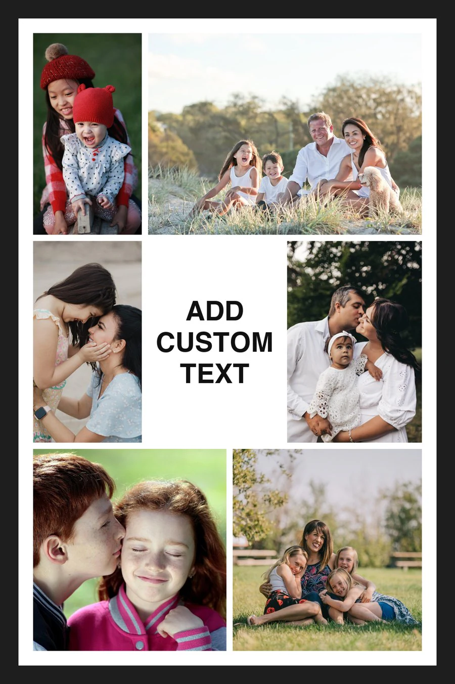 Temp 10 - Six Photo Custom Text Collage