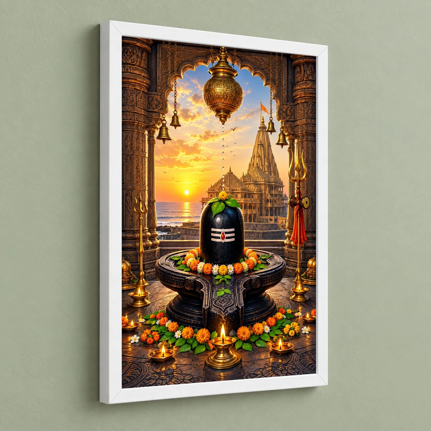 Somnath Jyotirlinga Arabian Sea Dawn Photo Frame, view 5