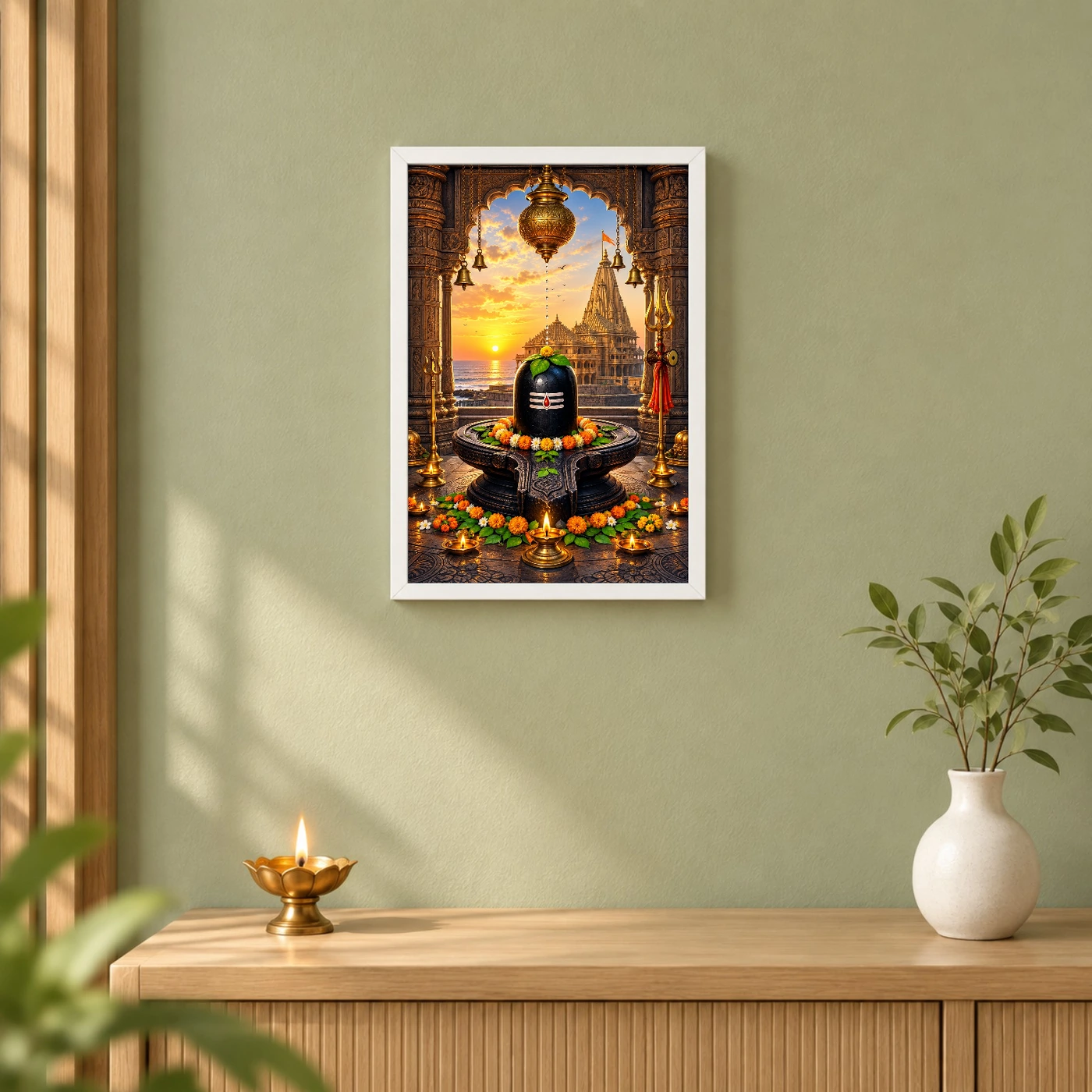Somnath Jyotirlinga Arabian Sea Dawn Photo Frame, view 6