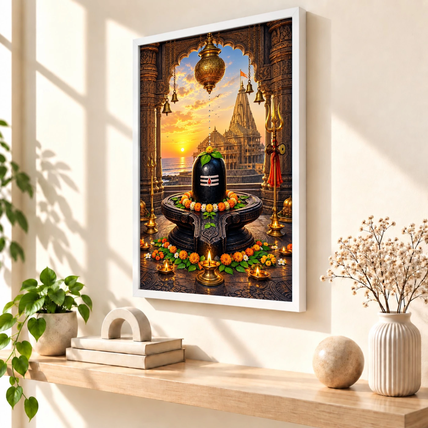 Somnath Jyotirlinga Arabian Sea Dawn Photo Frame, view 7