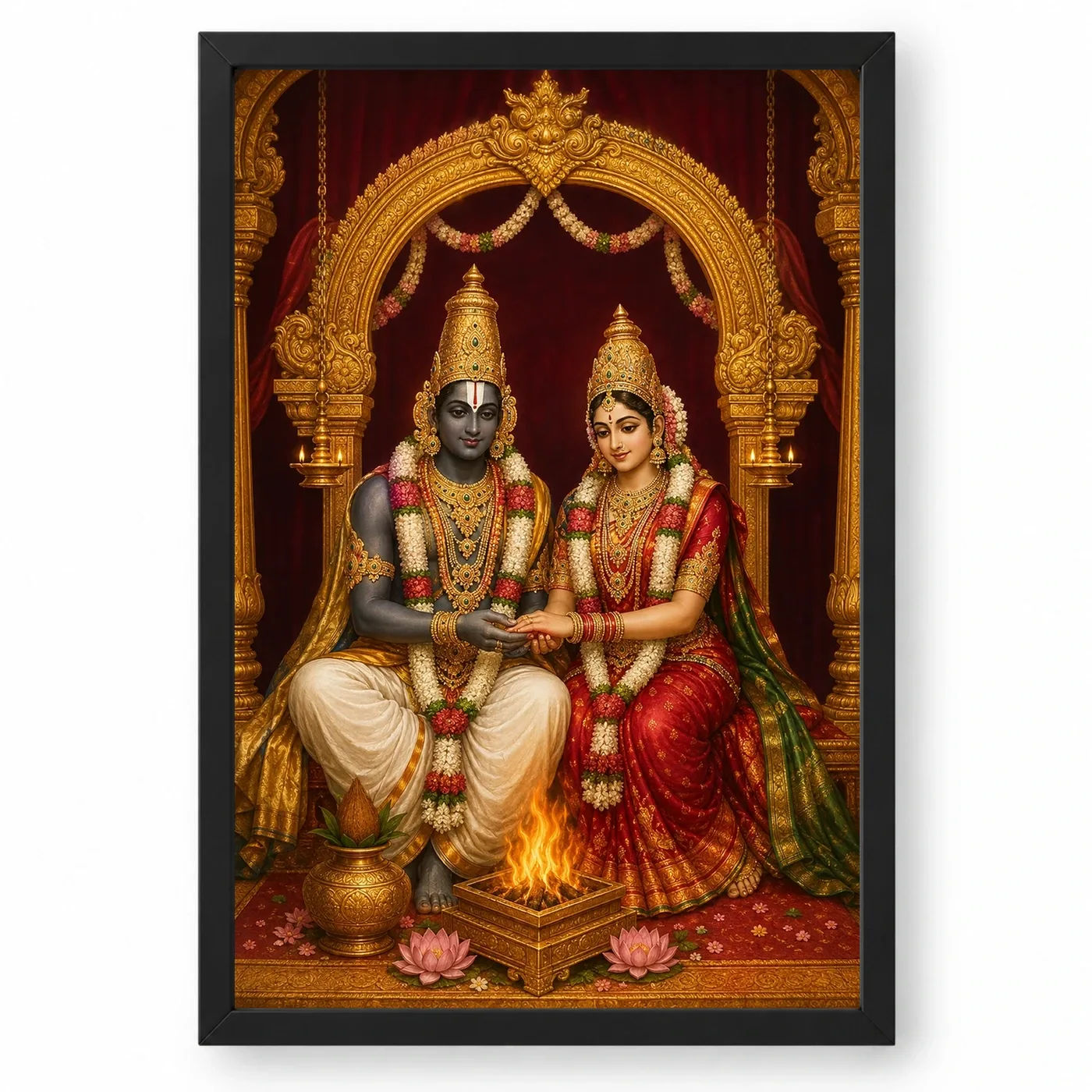 Srinivasa Kalyanam — Sacred Wedding Blessings Frame