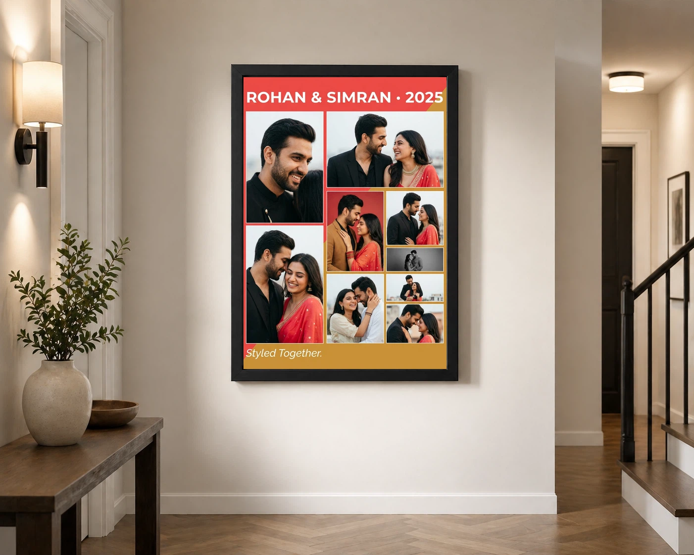 Stylish Collage Photo Frame Design Modern Minimalist Multi Photo Frame, view 2
