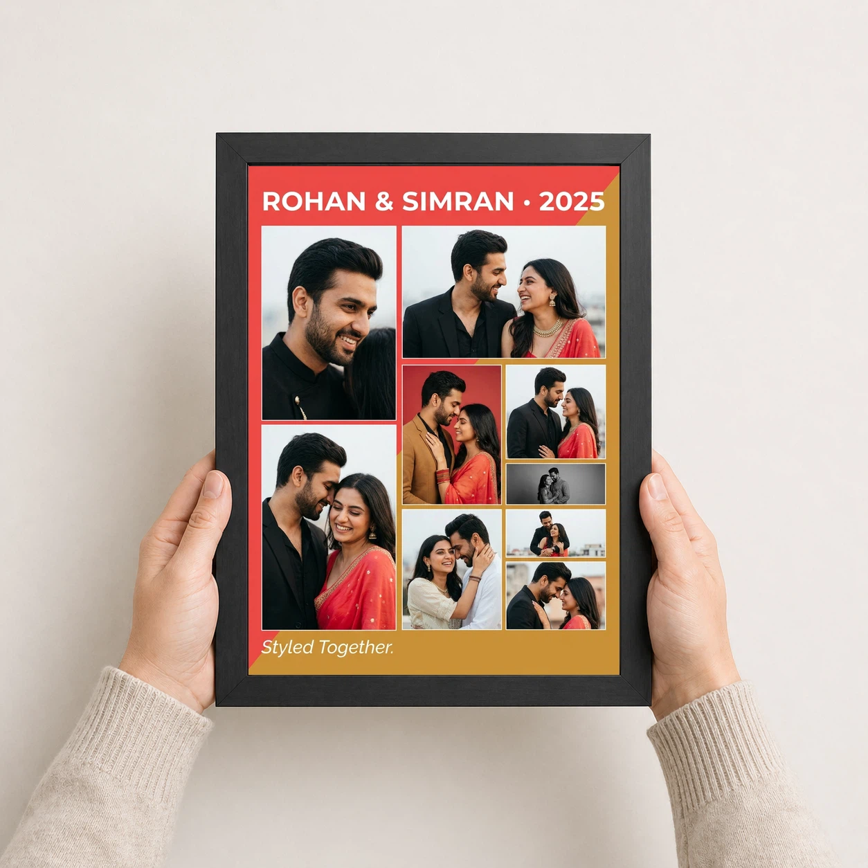 Stylish Collage Photo Frame Design Modern Minimalist Multi Photo Frame, view 3