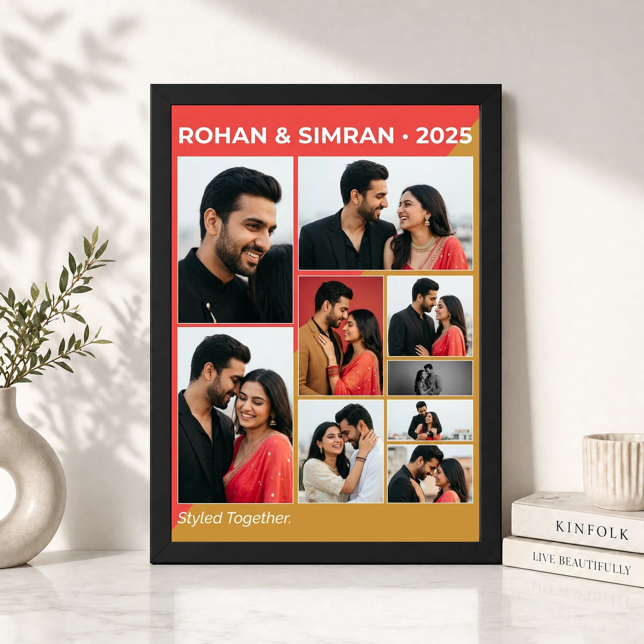Stylish Collage Photo Frame Design Modern Minimalist Multi Photo Frame, view 4
