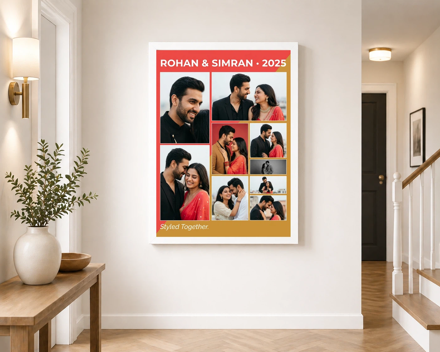 Stylish Collage Photo Frame Design Modern Minimalist Multi Photo Frame, view 6