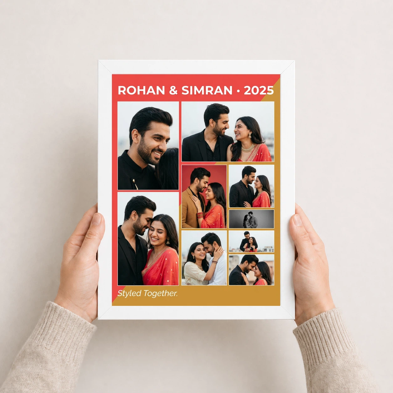 Stylish Collage Photo Frame Design Modern Minimalist Multi Photo Frame, view 7