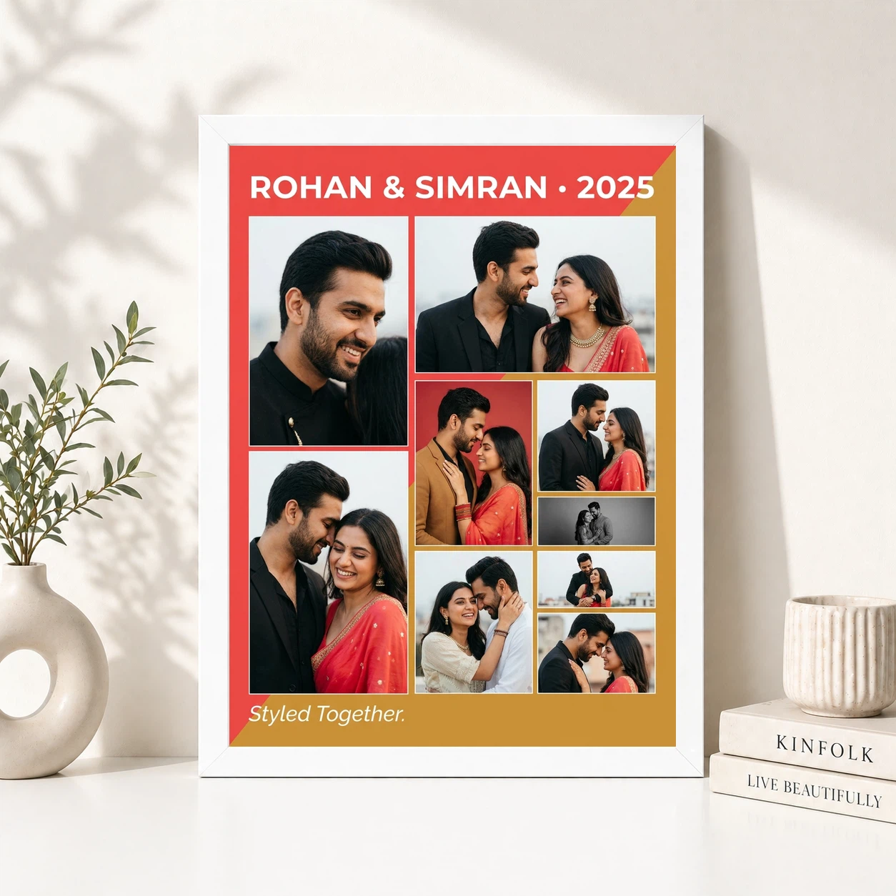 Stylish Collage Photo Frame Design Modern Minimalist Multi Photo Frame, view 8