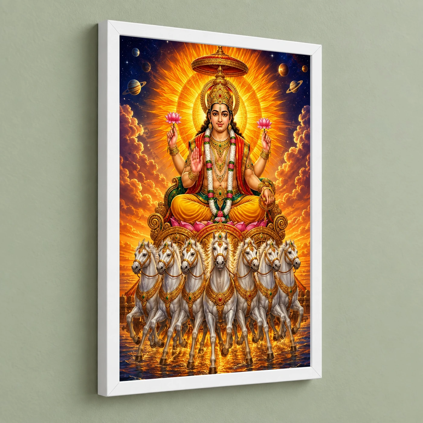 Surya Dev Cosmic Celestial Aura Photo Frame, view 5