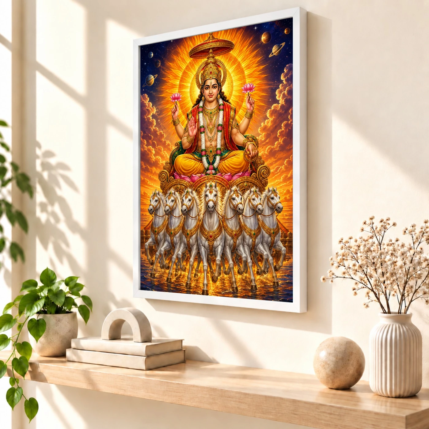 Surya Dev Cosmic Celestial Aura Photo Frame, view 7
