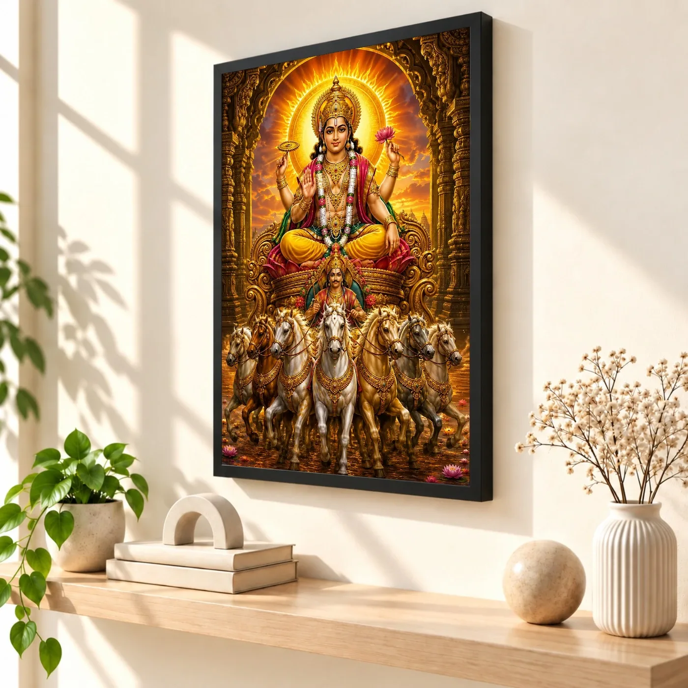 Surya Dev Heritage Temple Architecture Backdrop Photo Frame, view 2