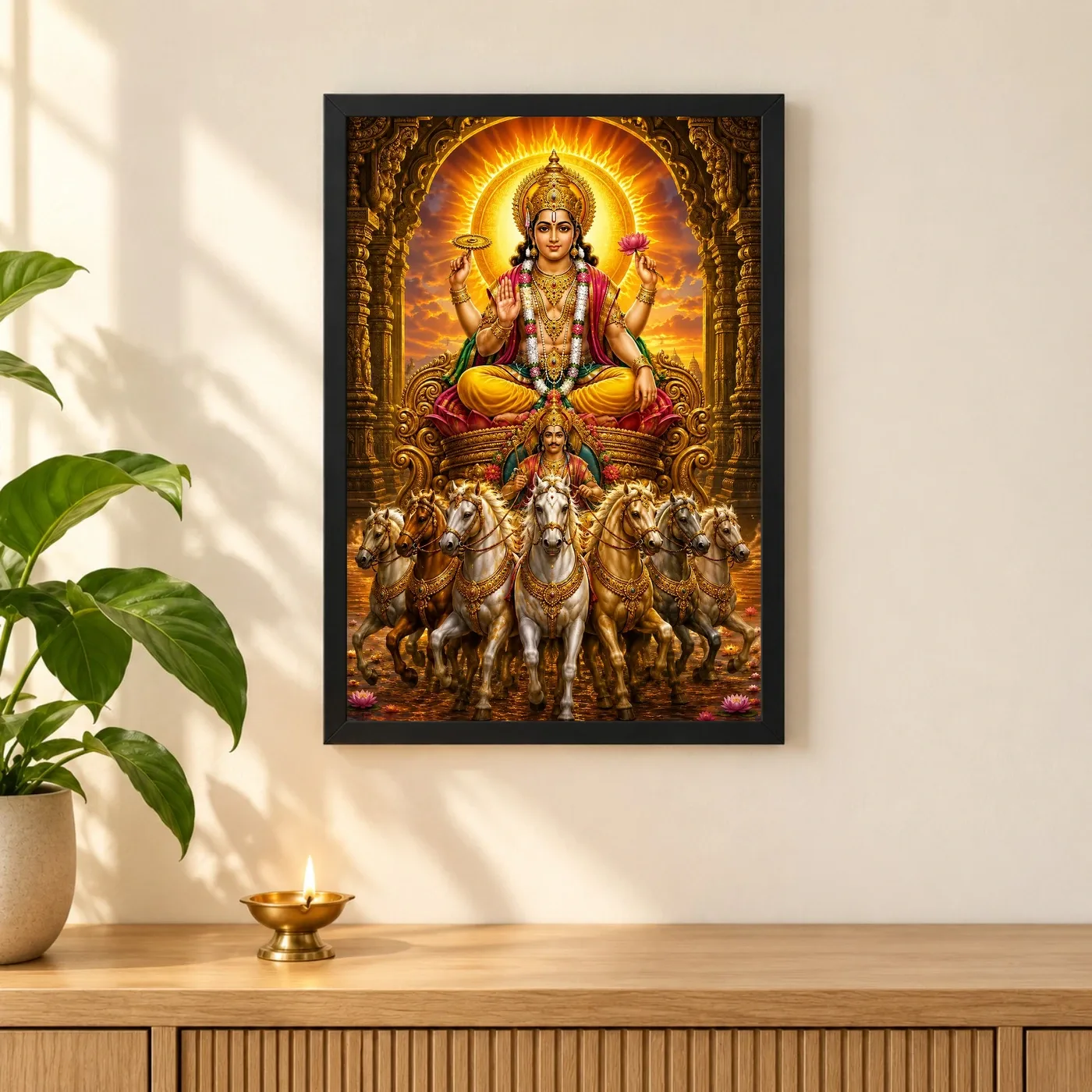Surya Dev Heritage Temple Architecture Backdrop Photo Frame, view 3