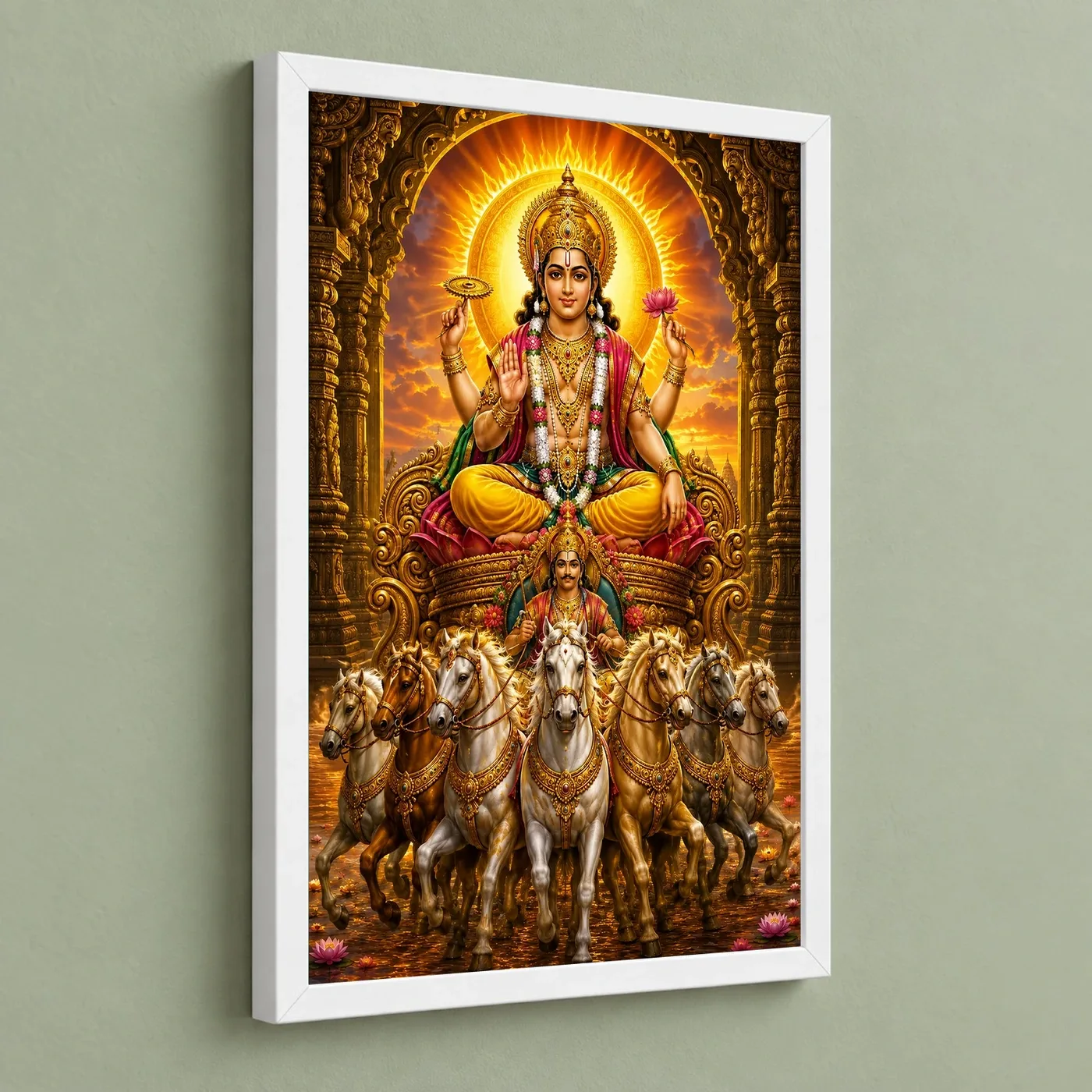 Surya Dev Heritage Temple Architecture Backdrop Photo Frame, view 5