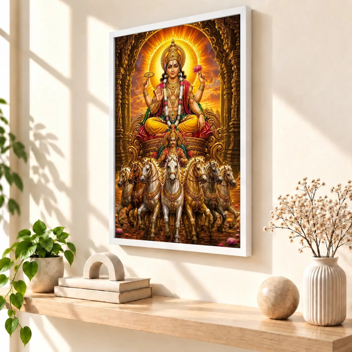 Surya Dev Heritage Temple Architecture Backdrop Photo Frame, view 7